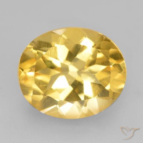 4.66ct 자연스러운 골든 오렌지 황수정, 타원형, VS