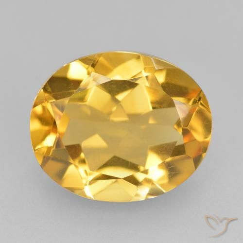 4.10ct 자연스러운 딥 골든 오렌지 황수정, 타원형, VVS-VS
