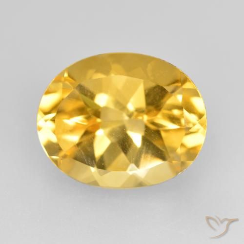 4.85ct 자연스러운 미디엄 골든 황수정, 타원형, VVS-VS