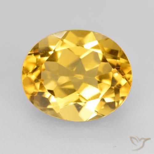 4.62ct 자연스러운 미디엄 골드 황수정, 타원형, VVS-VS