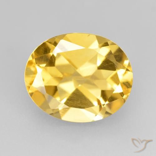 4.43ct 자연스러운 골든 황수정, 타원형, VVS-VS