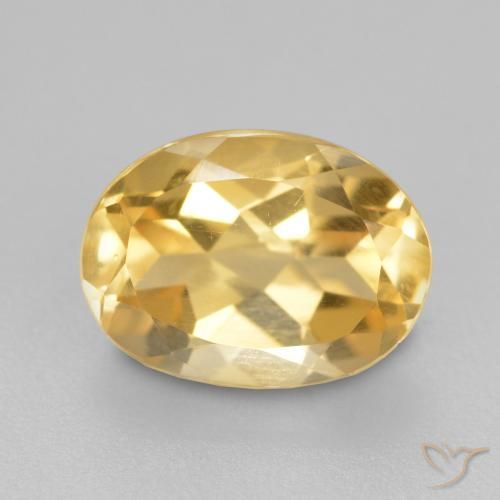 1.77ct 자연스러운 금 황수정, 타원형, VS