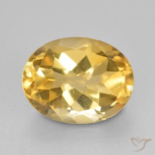 1.91ct 자연스러운 골든 오렌지 황수정, 타원형, VS