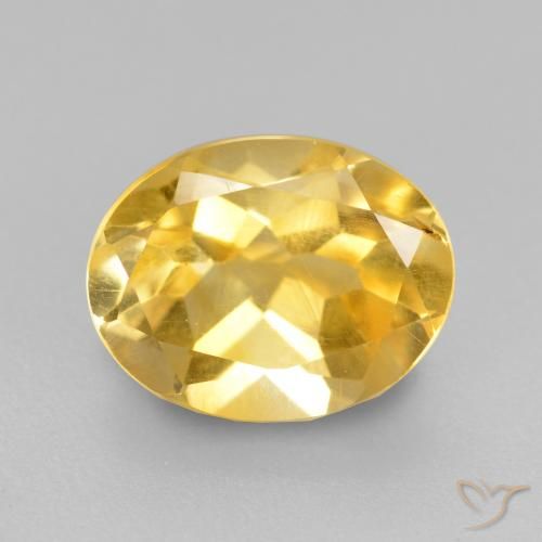 1.84ct 자연스러운 미디엄 골드 황수정, 타원형, VS