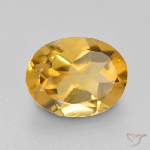 1.53ct 자연스러운 미디엄 골든 황수정, 타원형, VS