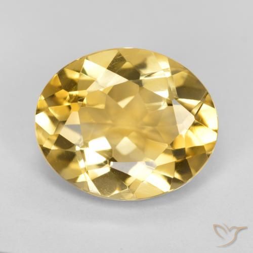 4.31ct 자연스러운 골든 오렌지 황수정, 타원형, VVS-VS