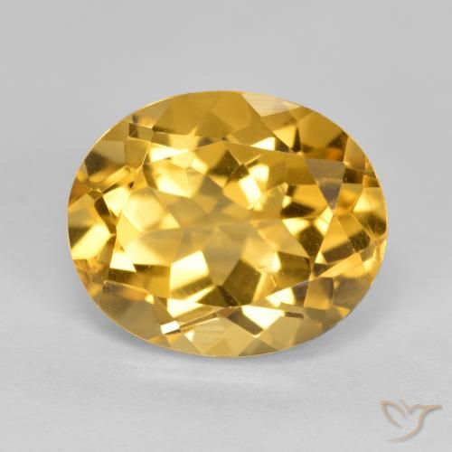 4.84ct 자연스러운 골든 황수정, 타원형, VVS-VS