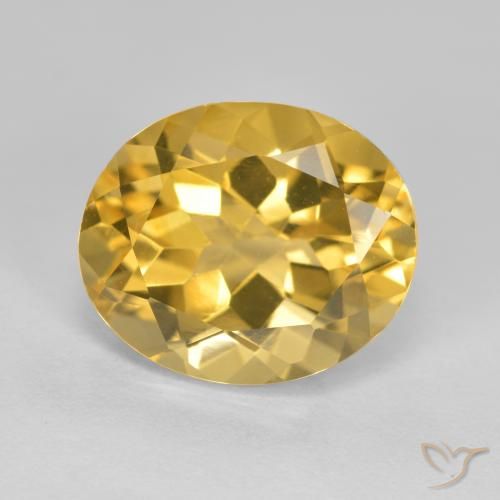 4.80ct 자연스러운 미디엄 골든 황수정, 타원형, VVS-VS