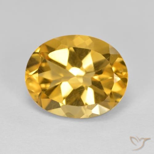 4.12ct 자연스러운 골든 오렌지 황수정, 타원형, VVS-VS