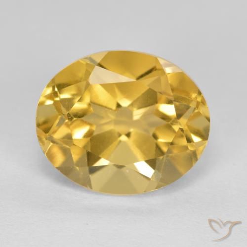 5.06ct 자연스러운 미디엄 골든 황수정, 타원형, VVS-VS