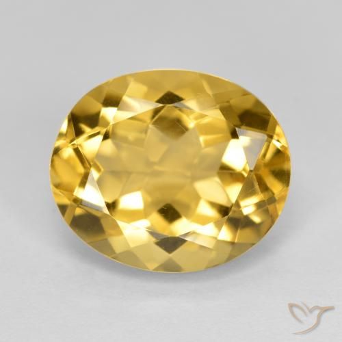 4.72ct 자연스러운 골든 오렌지 황수정, 타원형, VVS-VS