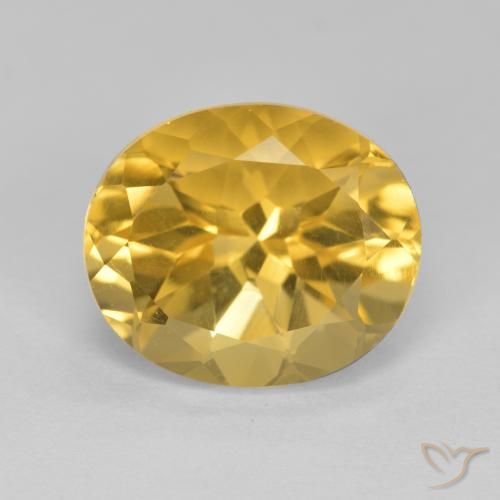 5.01ct 자연스러운 미디엄 골든 황수정, 타원형, VVS-VS
