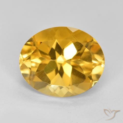 4.49ct 자연스러운 미디엄 다크 골든 황수정, 타원형, VVS-VS