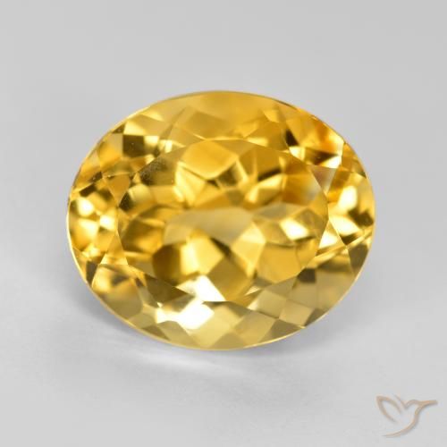 5.23ct 자연스러운 골든 오렌지 황수정, 타원형, VVS-VS