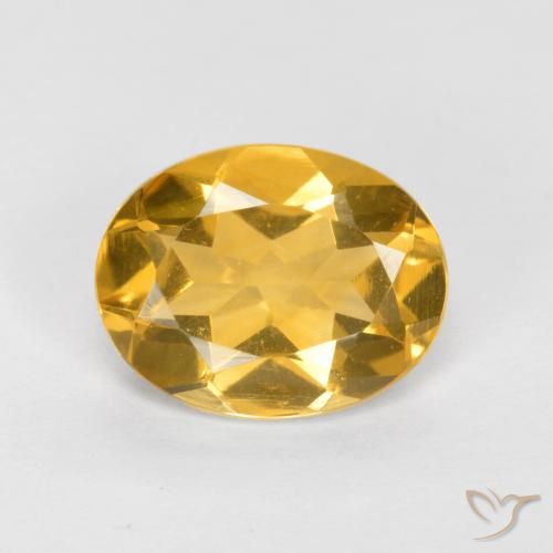 1.46ct 자연스러운 골든 오렌지 황수정, 타원형, VVS-VS
