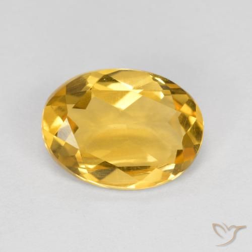 1.57ct 자연스러운 골든 오렌지 황수정, 타원형, VS