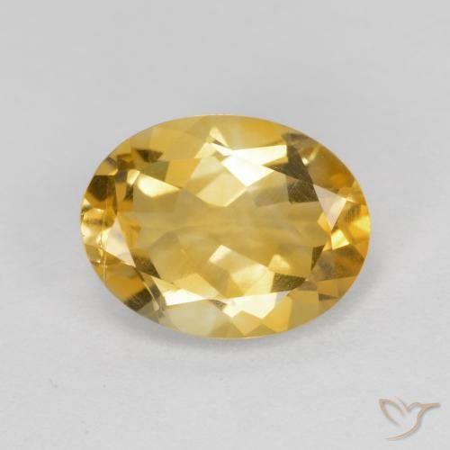 1.62ct 자연스러운 미디엄 골든 황수정, 타원형, VS-SI