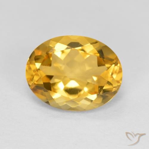 1.79ct 자연스러운 골든 황수정, 타원형, VS