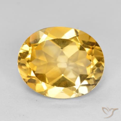 4.01ct 자연스러운 골든 오렌지 황수정, 타원형, VVS