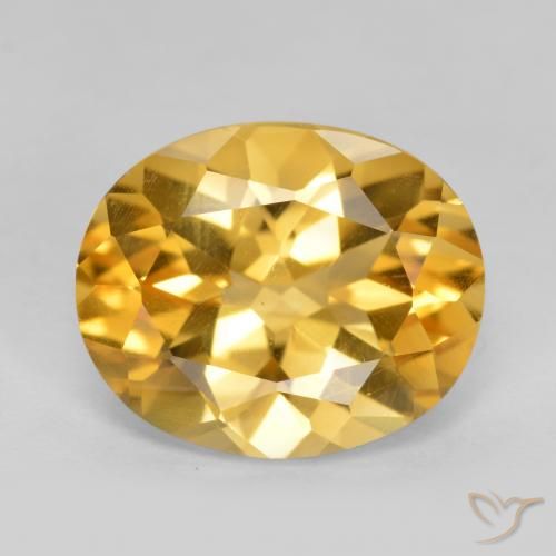 4.01ct 자연스러운 딥 골드 황수정, 타원형, VS