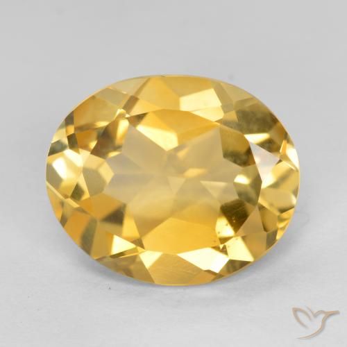 3.69ct 자연스러운 골든 오렌지 황수정, 타원형, VVS-VS