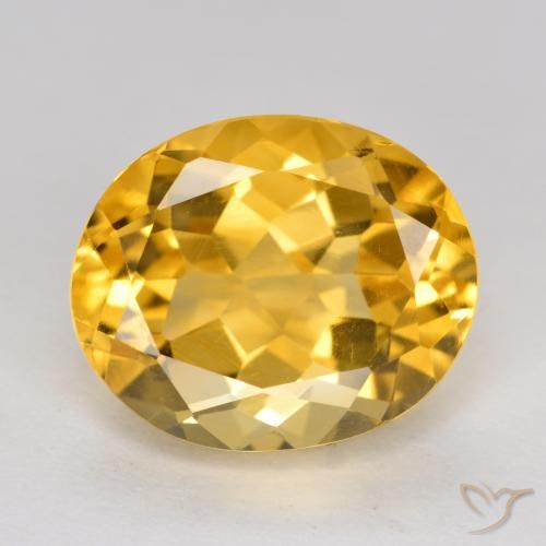 4.93ct 자연스러운 골든 오렌지 황수정, 타원형, VVS