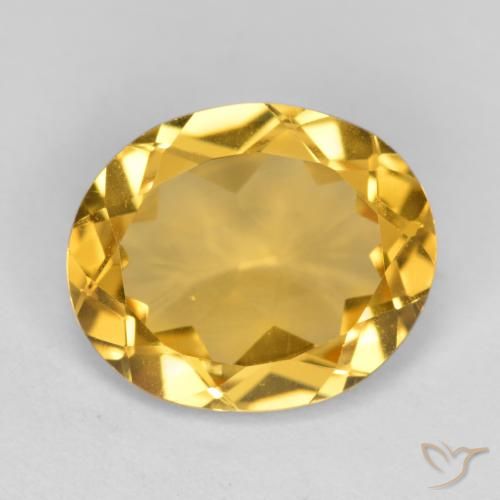 3.67ct 자연스러운 골든 오렌지 황수정, 타원형, VVS-VS