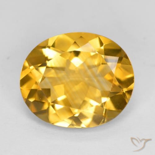 3.95ct 자연스러운 골든 황수정, 타원형, VVS