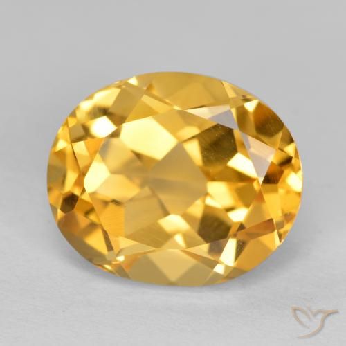 4.98ct 자연스러운 딥 골든 오렌지 황수정, 타원형, VVS-VS