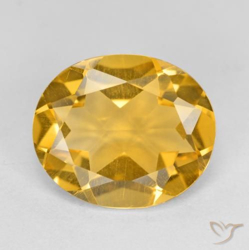 3.59ct 자연스러운 다크 골든 황수정, 타원형, VVS-VS