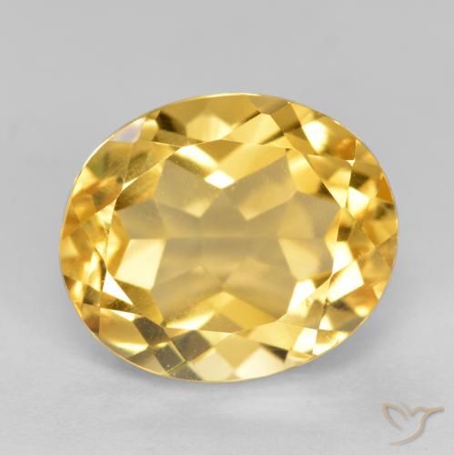 5.22ct 자연스러운 금 황수정, 타원형, VVS-VS