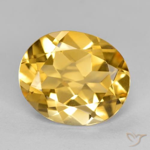 4.10ct 자연스러운 미디엄 골든 황수정, 타원형, VVS-VS