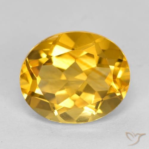 4.67ct 자연스러운 딥 골드 황수정, 타원형, VVS-VS