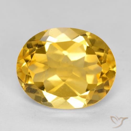 4.77ct 자연스러운 골든 황수정, 타원형, VVS-VS