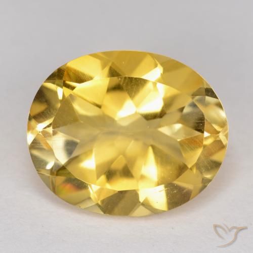 4.28ct 자연스러운 미디엄 골든 황수정, 타원형, VS