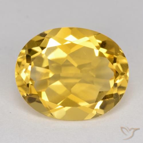 4.34ct 자연스러운 미디엄 골든 황수정, 타원형, VS