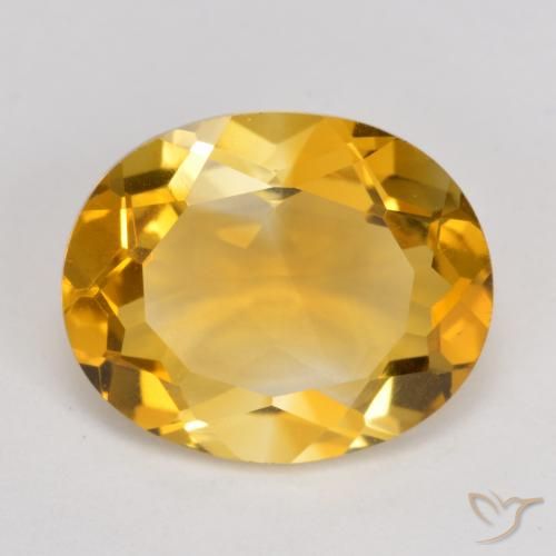 4.11ct 자연스러운 딥 골든 오렌지 황수정, 타원형, VVS-VS