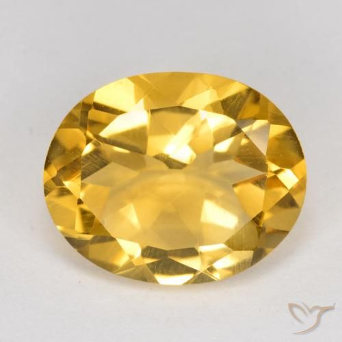 4.08ct 자연스러운 미디엄 골든 황수정, 타원형, VS