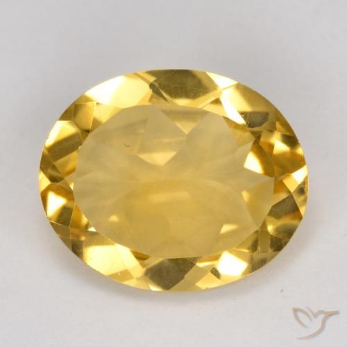 3.90ct 자연스러운 골든 오렌지 황수정, 타원형, VVS-VS