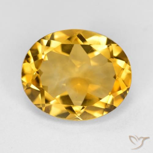 3.85ct 자연스러운 골든 오렌지 황수정, 타원형, VS