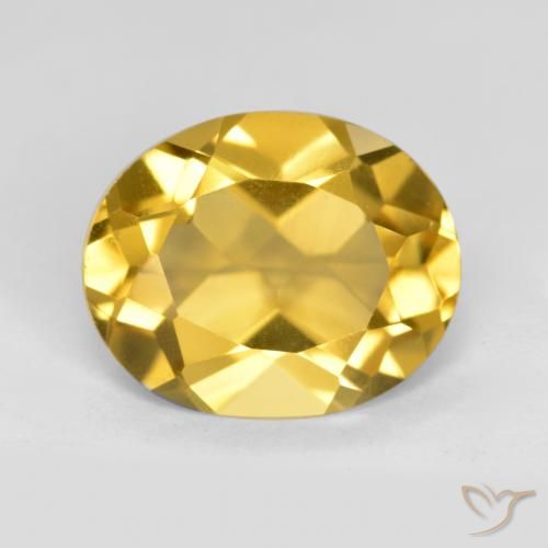 3.67ct 자연스러운 골든 오렌지 황수정, 타원형, VS