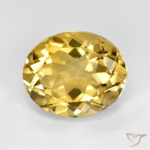 4.51ct 자연스러운 미디엄 골든 황수정, 타원형, VS