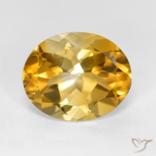 4.18ct 자연스러운 딥 골드 황수정, 타원형, VVS-VS