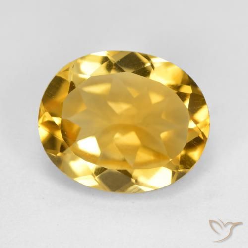 4.34ct 자연스러운 딥 골드 황수정, 타원형, VVS-VS
