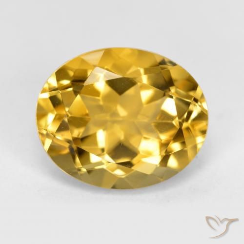 4.62ct 자연스러운 딥 골드 황수정, 타원형, VVS-VS