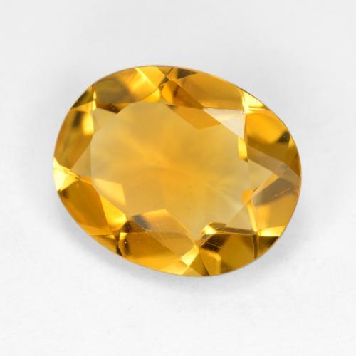 3.18캐럿 천연 오렌지-골드 시트린, 타원형 컷, 12×9.7 mm, VVS-VS