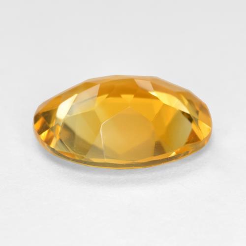 3.18캐럿 천연 오렌지-골드 시트린, 타원형 컷, 12×9.7 mm, VVS-VS