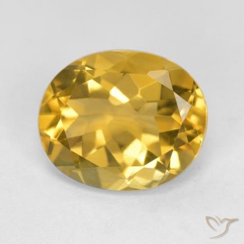 4.32ct 자연스러운 골든 오렌지 황수정, 타원형, VVS-VS