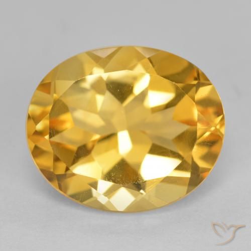 4.46ct 자연스러운 골든 오렌지 황수정, 타원형, VS