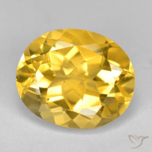 4.40ct 자연스러운 골든 황수정, 타원형, VS